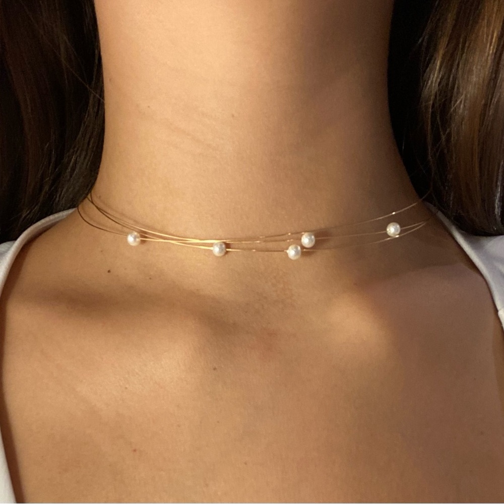 Gold and Pearl Statement Necklace